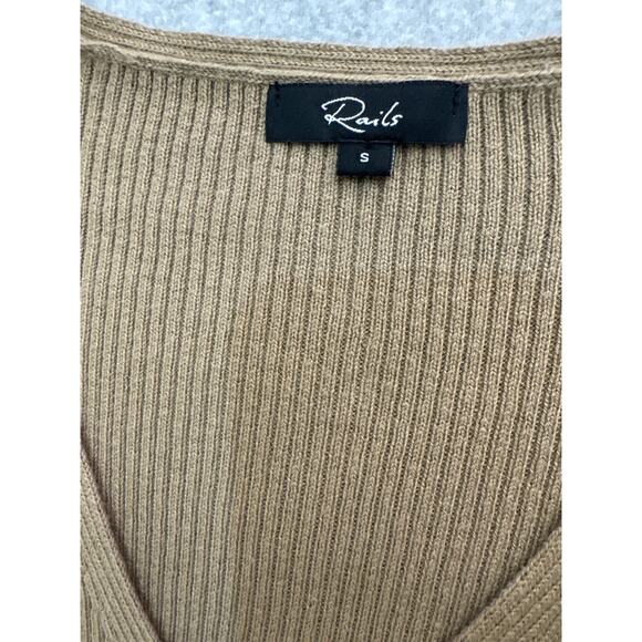 Rails Margot Khaki Cotton-Cashmere Midi Dress – Size Small - Picture 6 of 7